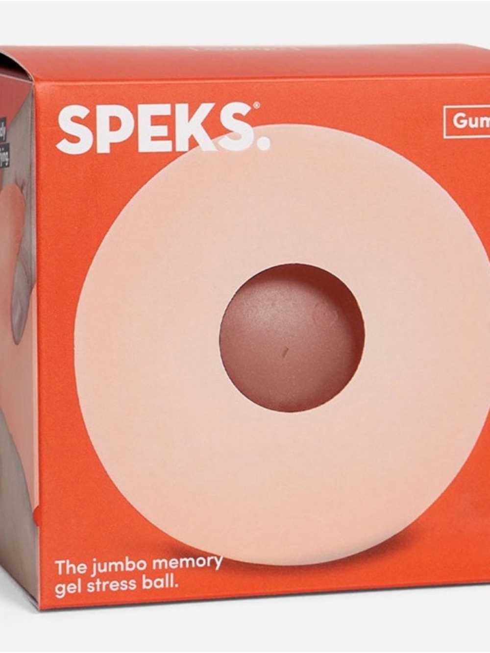 Jumbo speks Memory Gel Stress Ball - Peachy Pink